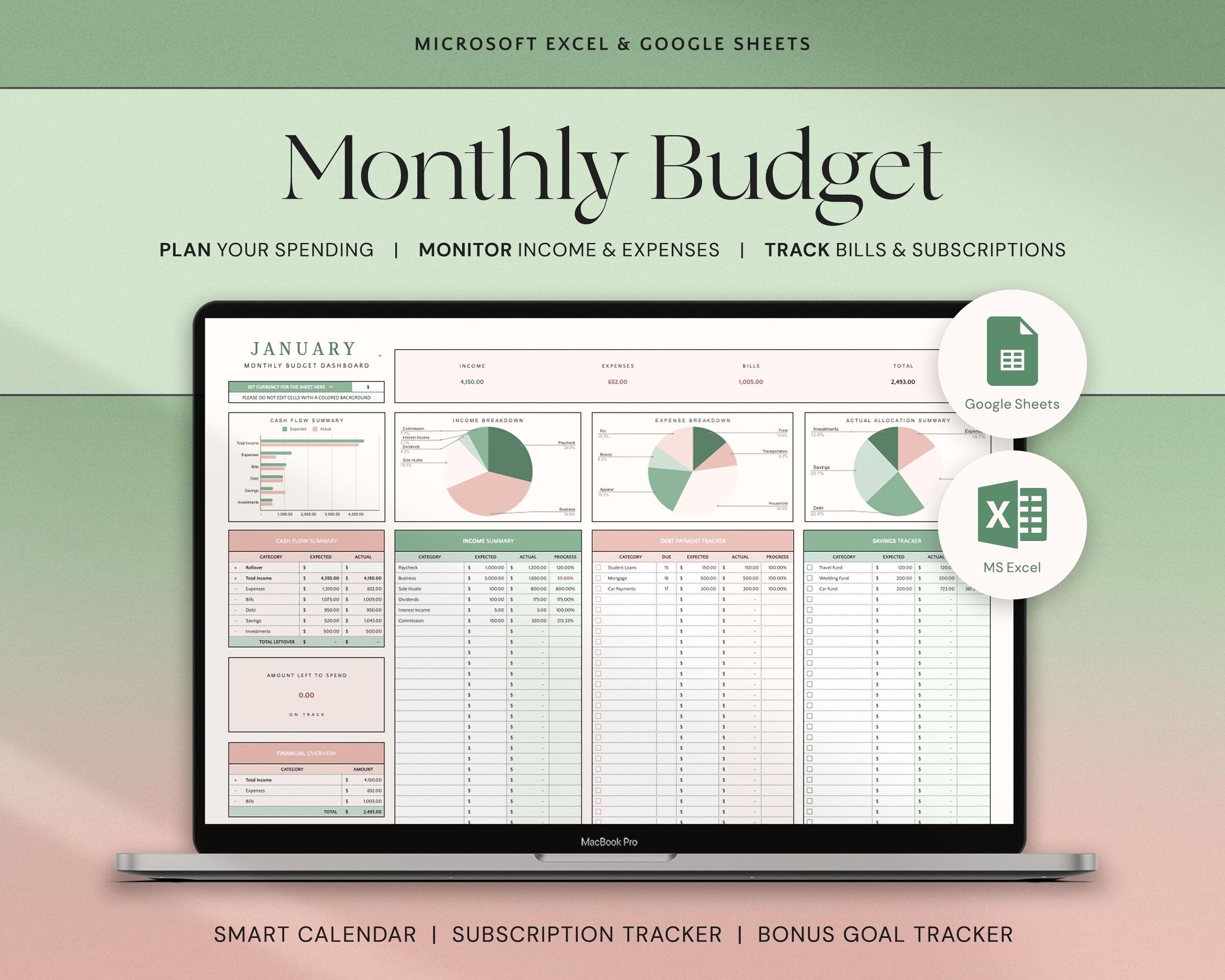 Budget planner hero preview